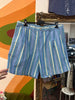 Vintage striped Bermuda shorts