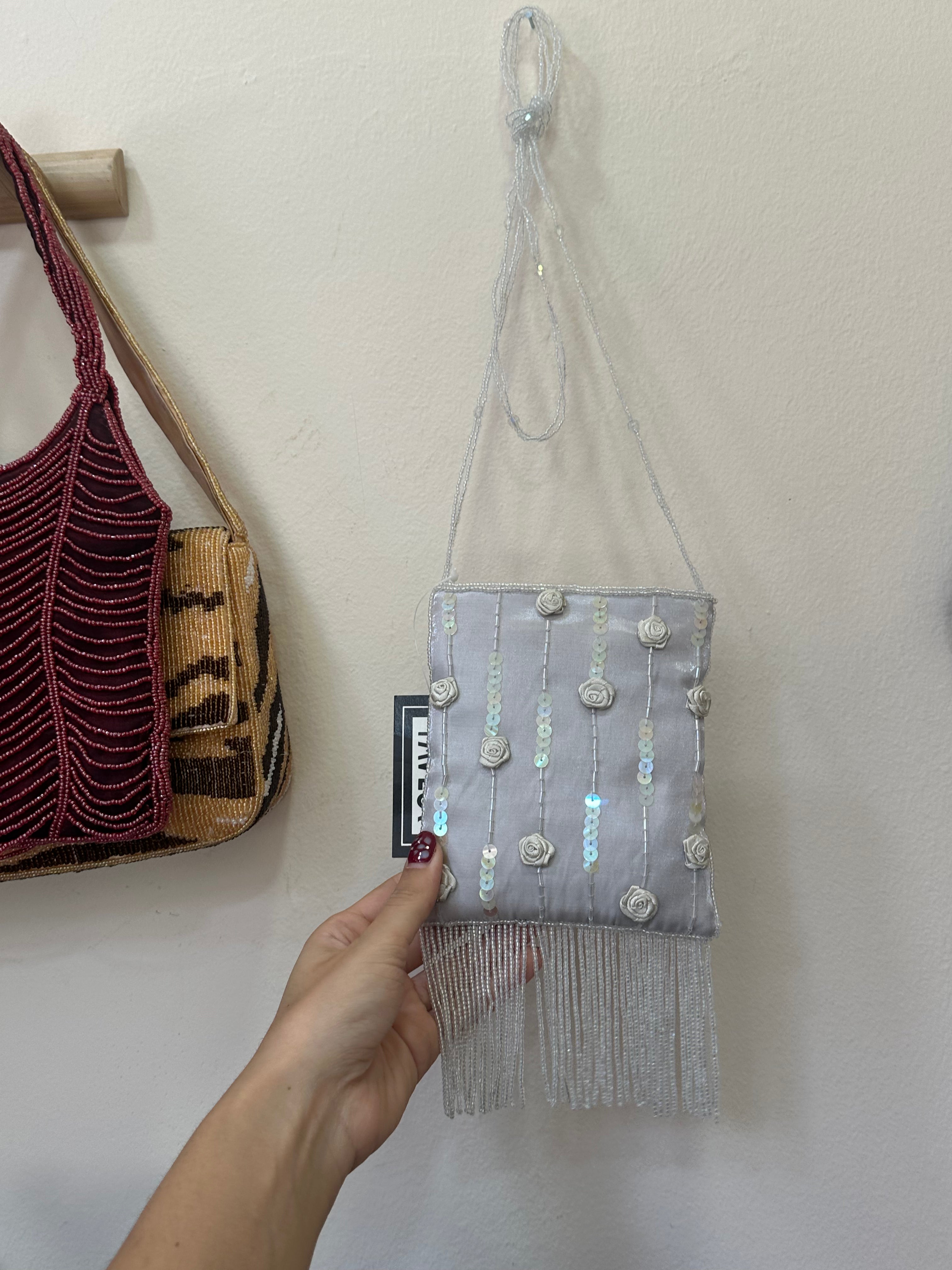 Super cute deadstock cross body beaded bag