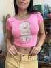 Super cute deadstock graphic baby tee (pink)