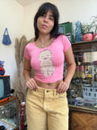 Super cute deadstock graphic baby tee (pink)