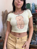 Super cute deadstock graphic baby tee (yellow)