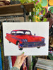 Vintage car poster