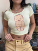 Super cute deadstock graphic baby tee (yellow)