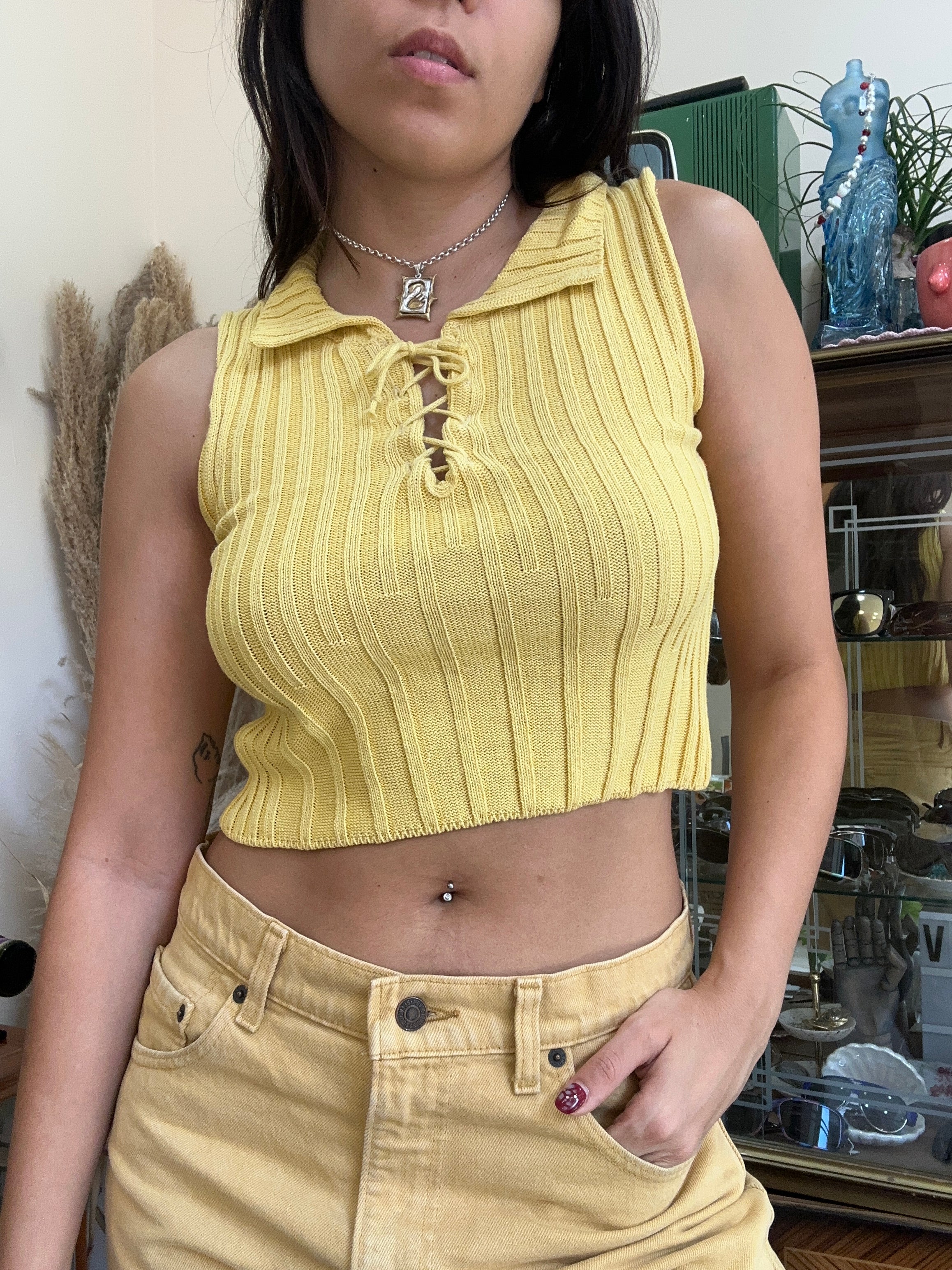 Vintage deadstock 90s style knit top
