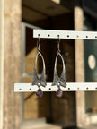 Silver toned brass boho earrings