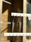 Silver toned brass earrings