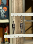 Silver toned brass earrings