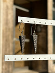 Silver toned brass earrings