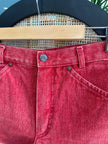 Super hot red denim shorts