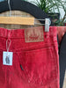 Super hot red denim shorts