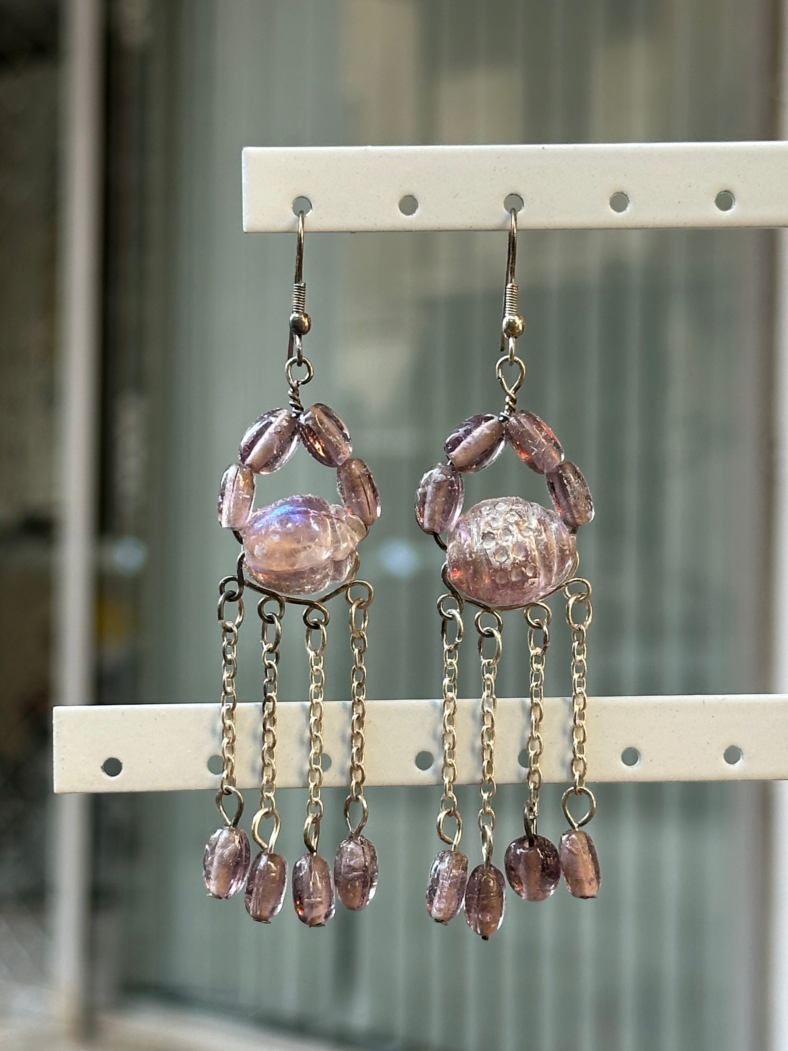 Deadstock beaded boho earrings