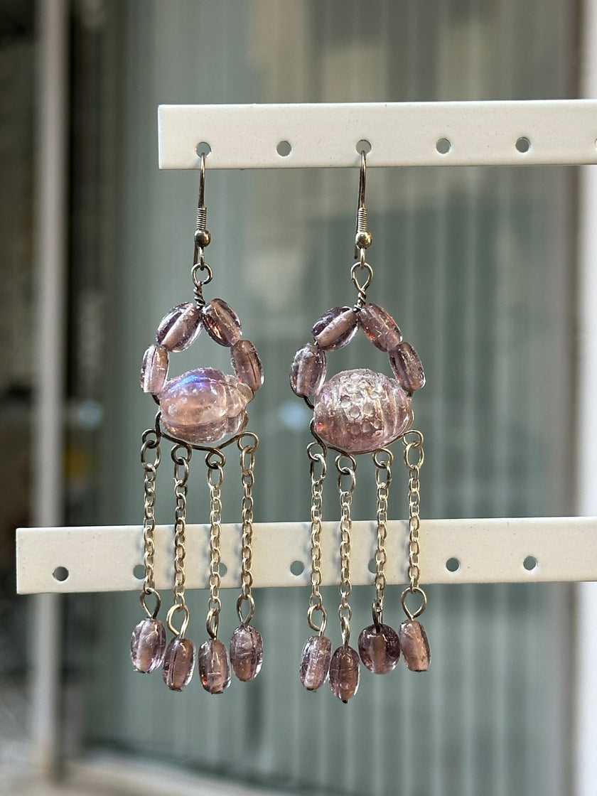 Deadstock beaded boho earrings