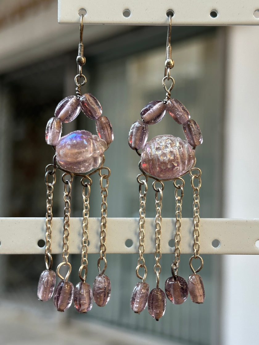 Deadstock beaded boho earrings