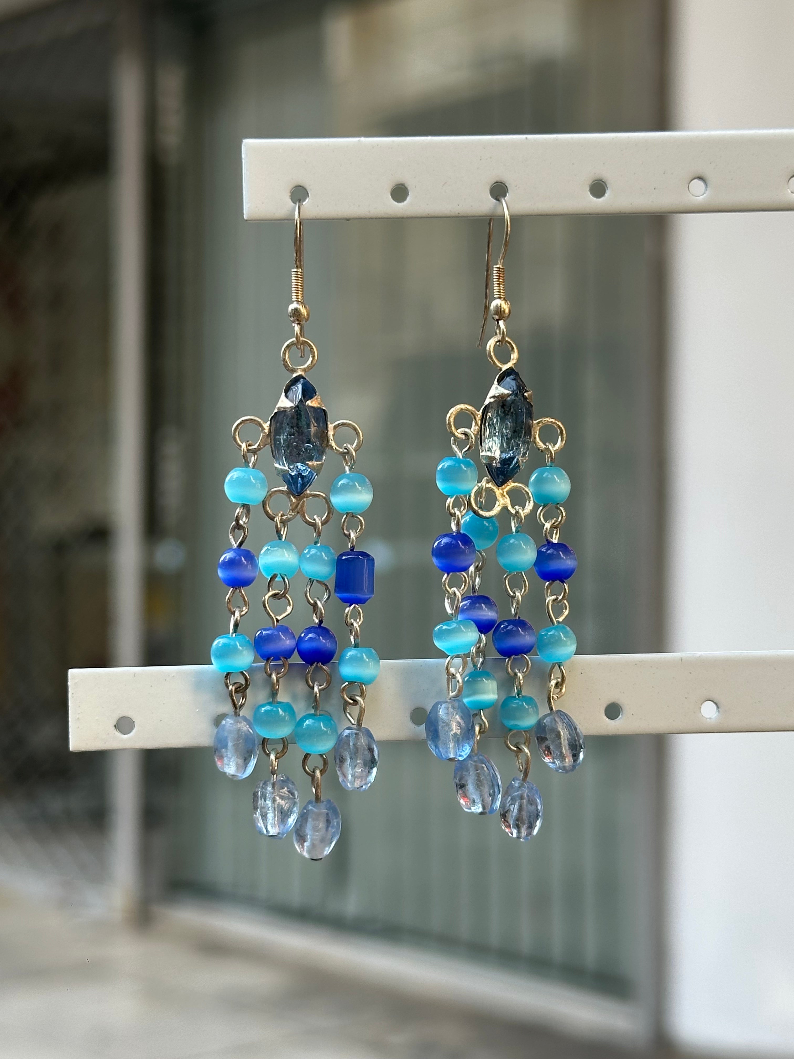 Deadstock beaded boho earrings