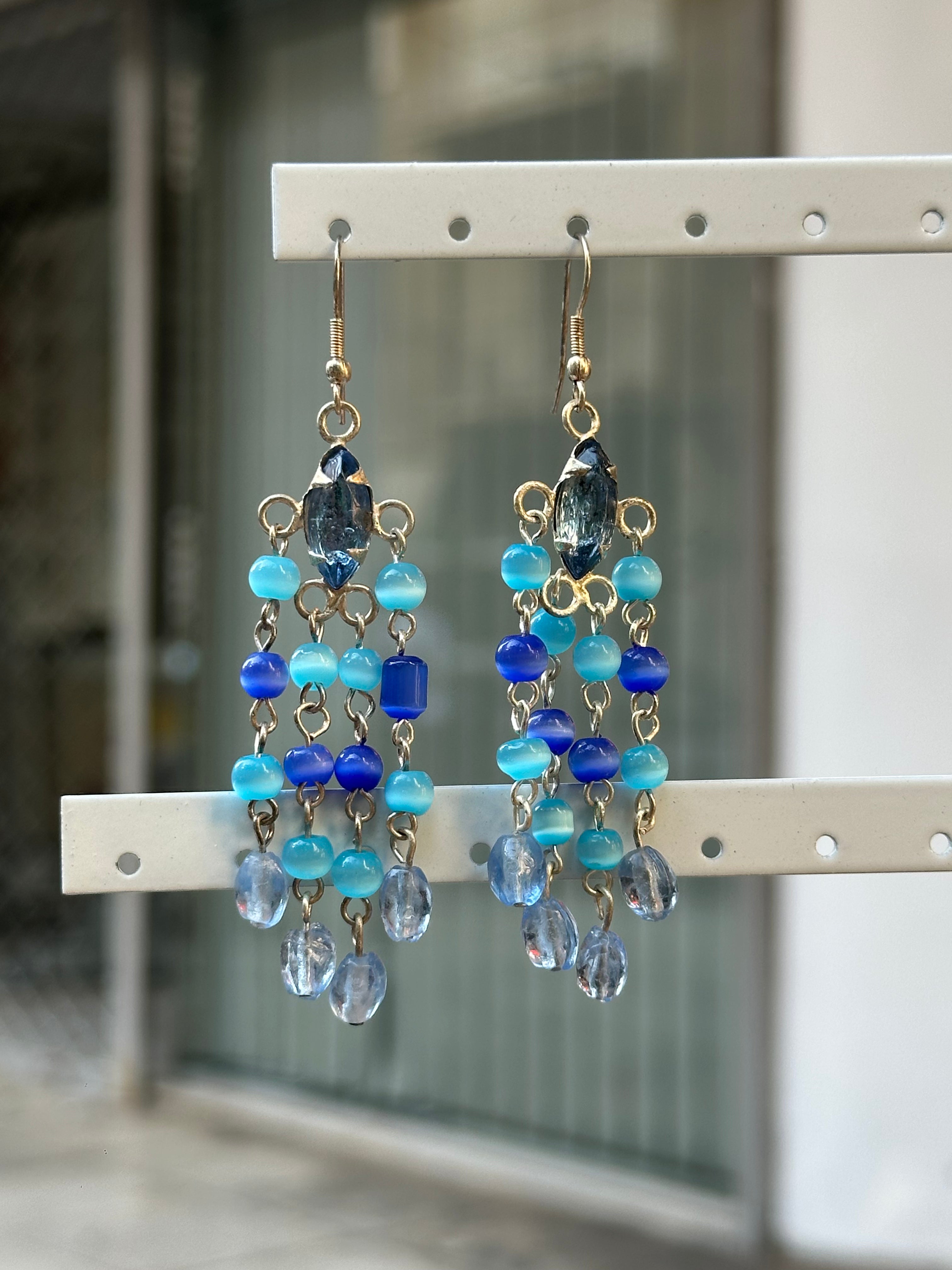 Deadstock beaded boho earrings