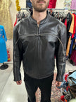 Vintage leather motorcycle jacket (XL)