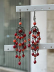 Deadstock boho beaded earrings