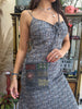 Stunning deadstock beaded cross body mini bag (grey)