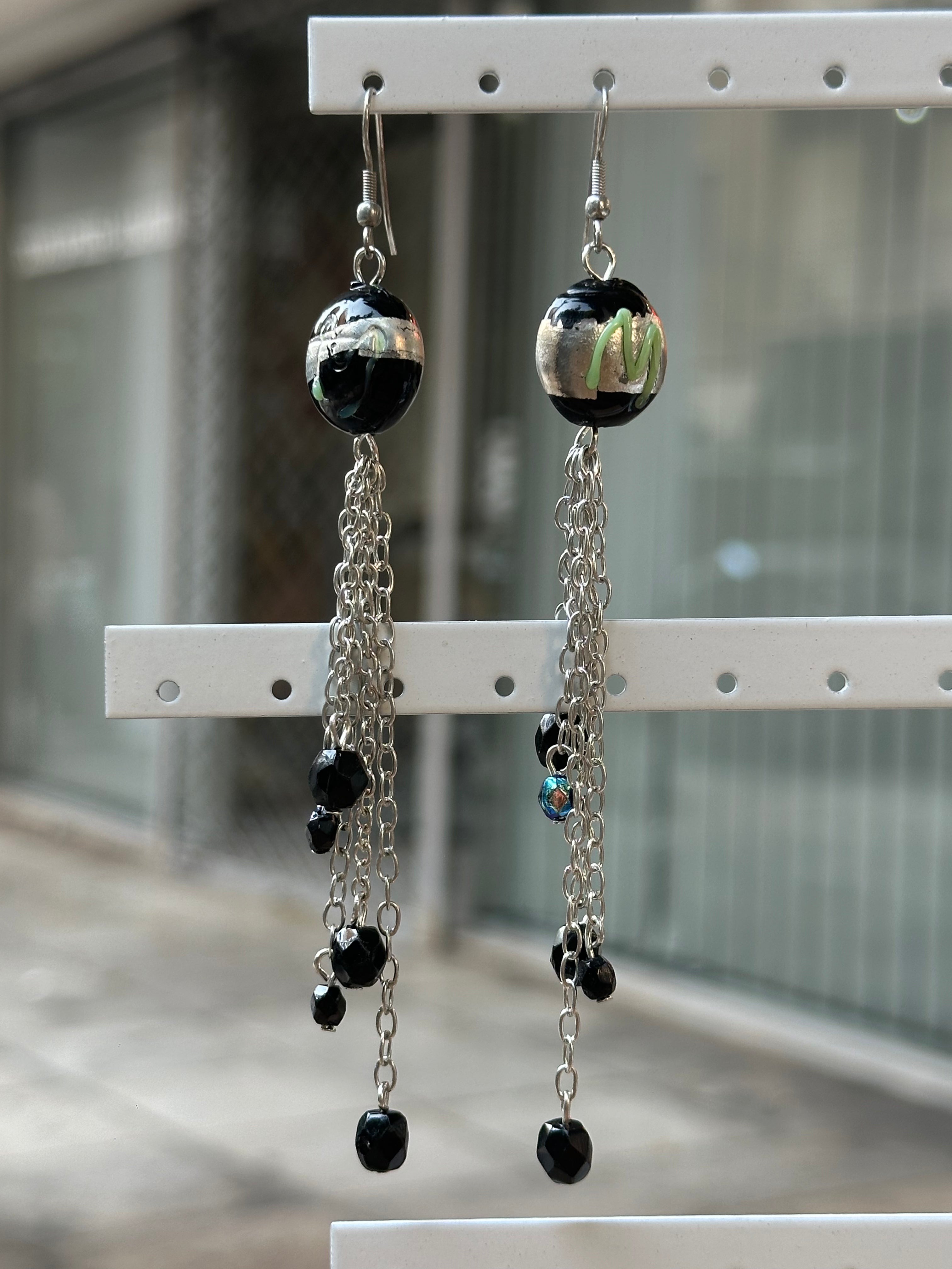 Deadstock beaded earrings