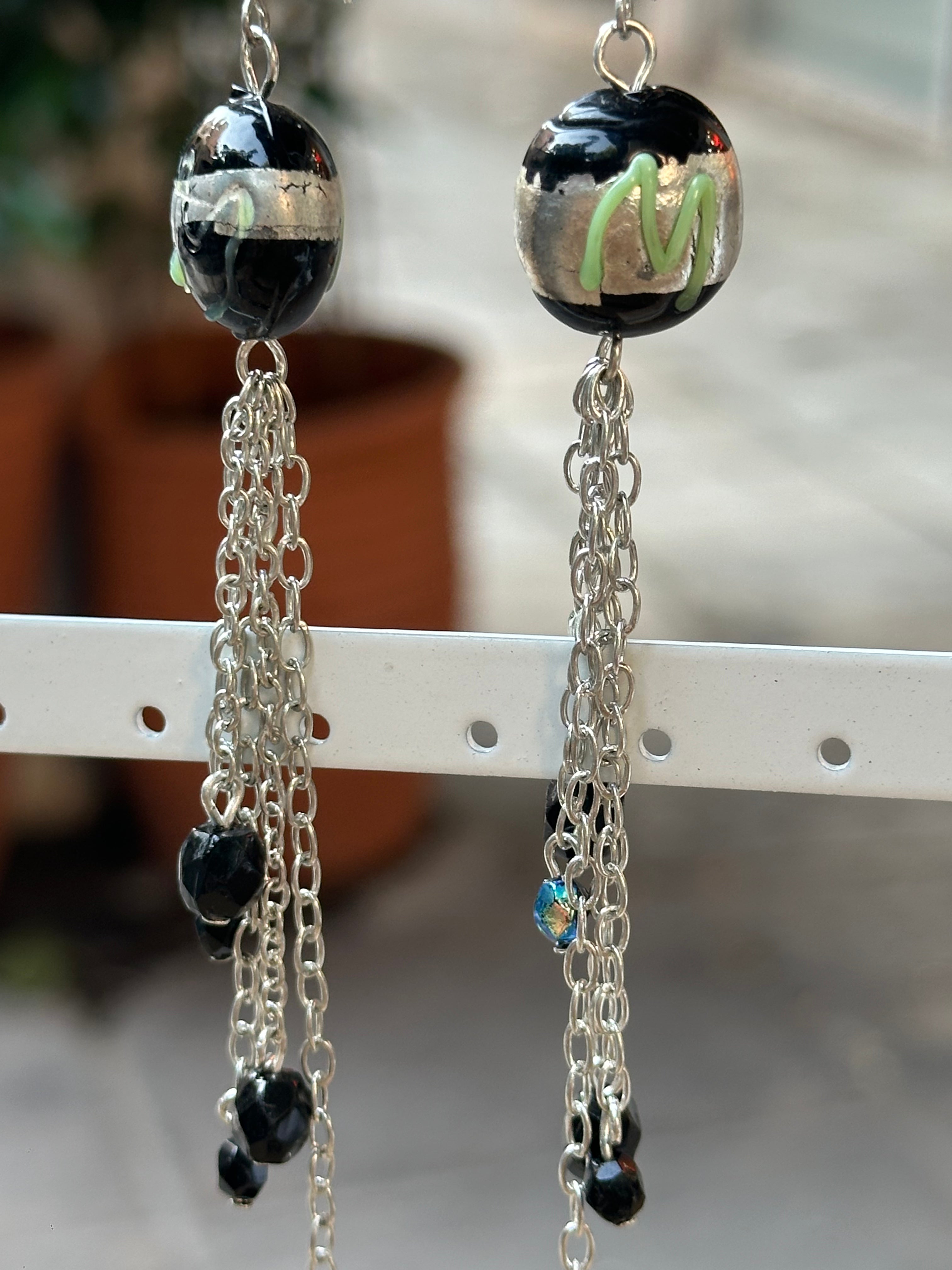 Deadstock beaded earrings