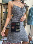 Beautiful deadstock beaded cross body mini bag (black)