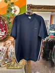 Vintage navy blue Nike V-neck T-shirt (M)