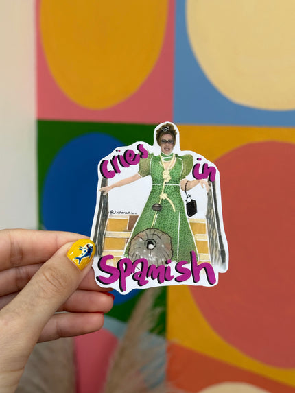 “Cries in Spanish” - Κωνσταντίνου & Ελένης Sticker