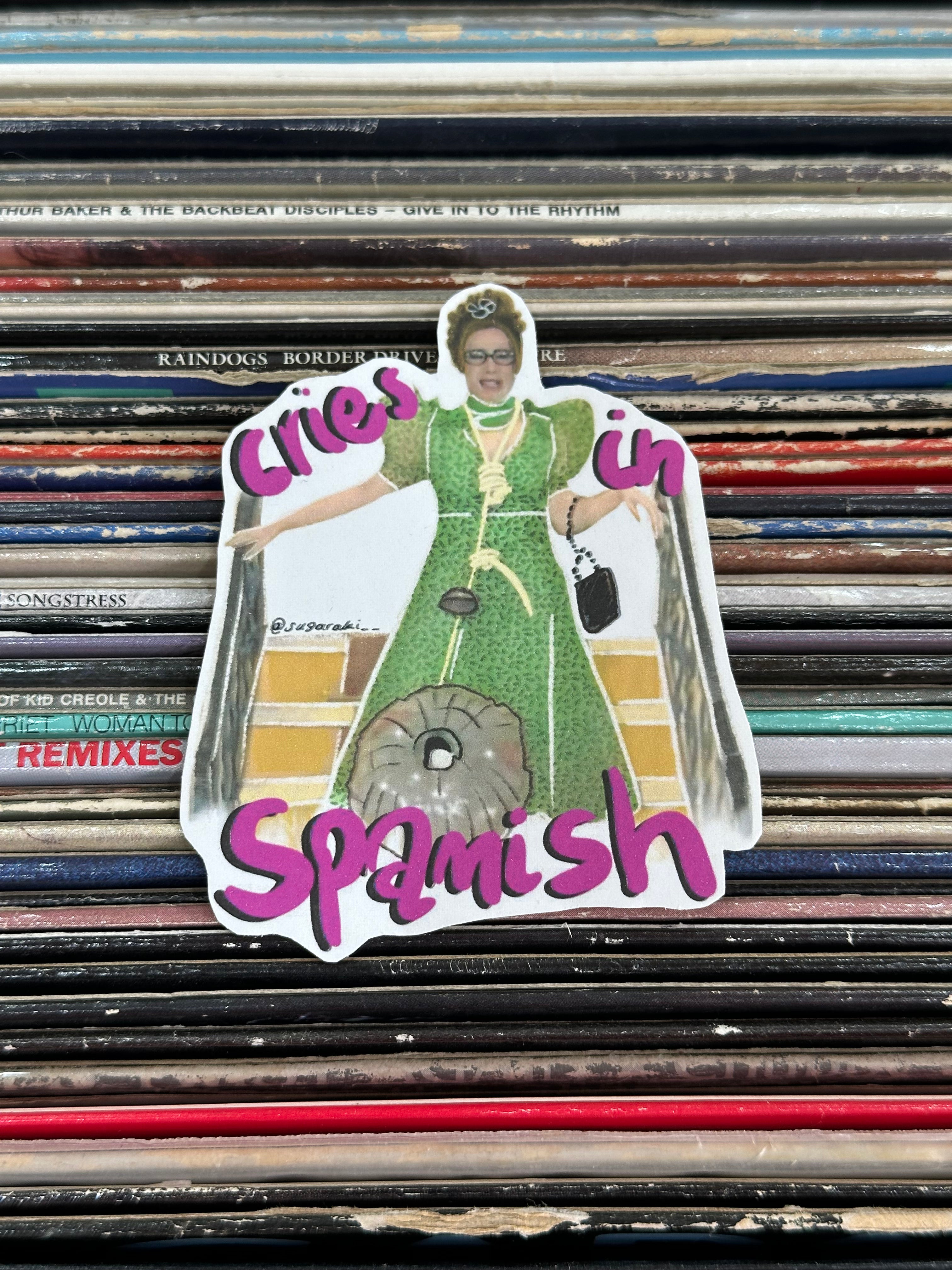“Cries in Spanish” - Κωνσταντίνου & Ελένης Sticker