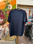 Vintage navy blue Nike V-neck T-shirt (M)