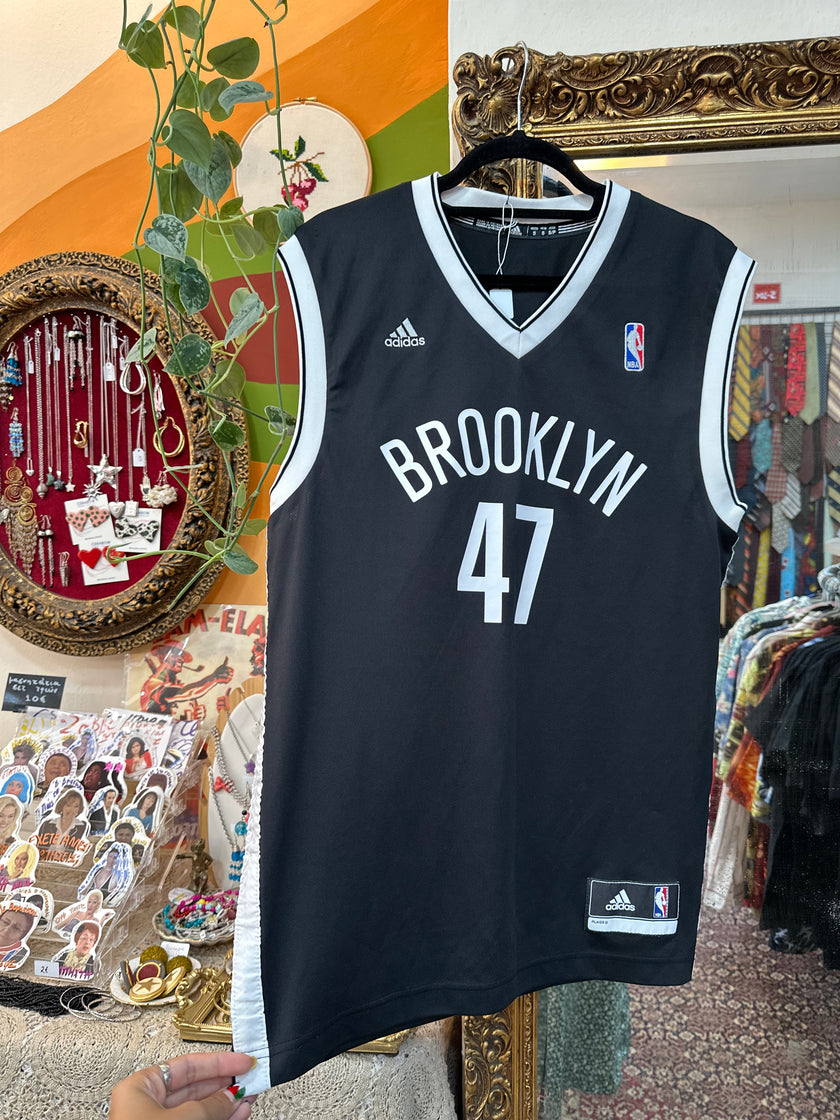 Adidas black Brooklyn Nets Andrei Kirilenko jersey (S)