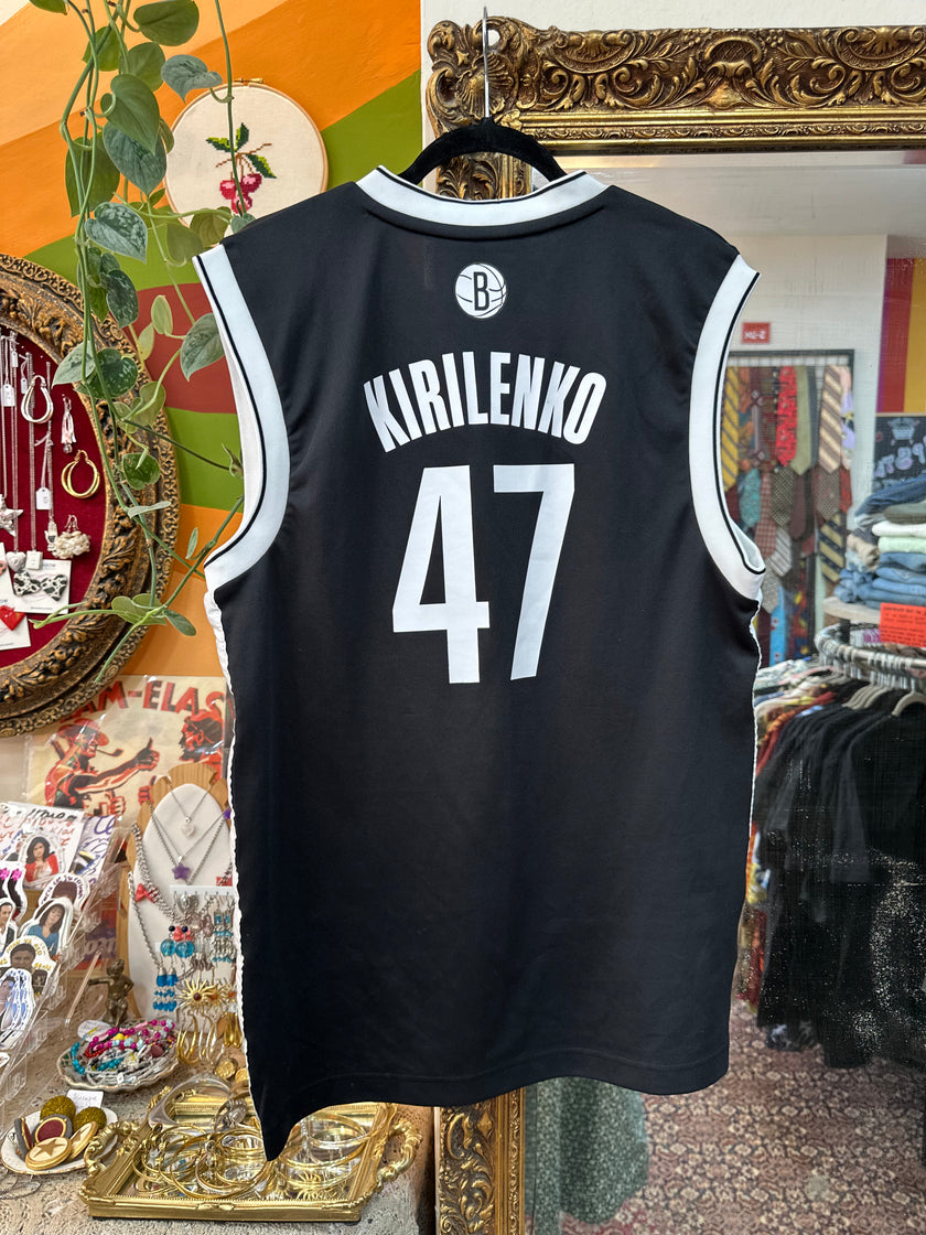Adidas black Brooklyn Nets Andrei Kirilenko jersey (S)