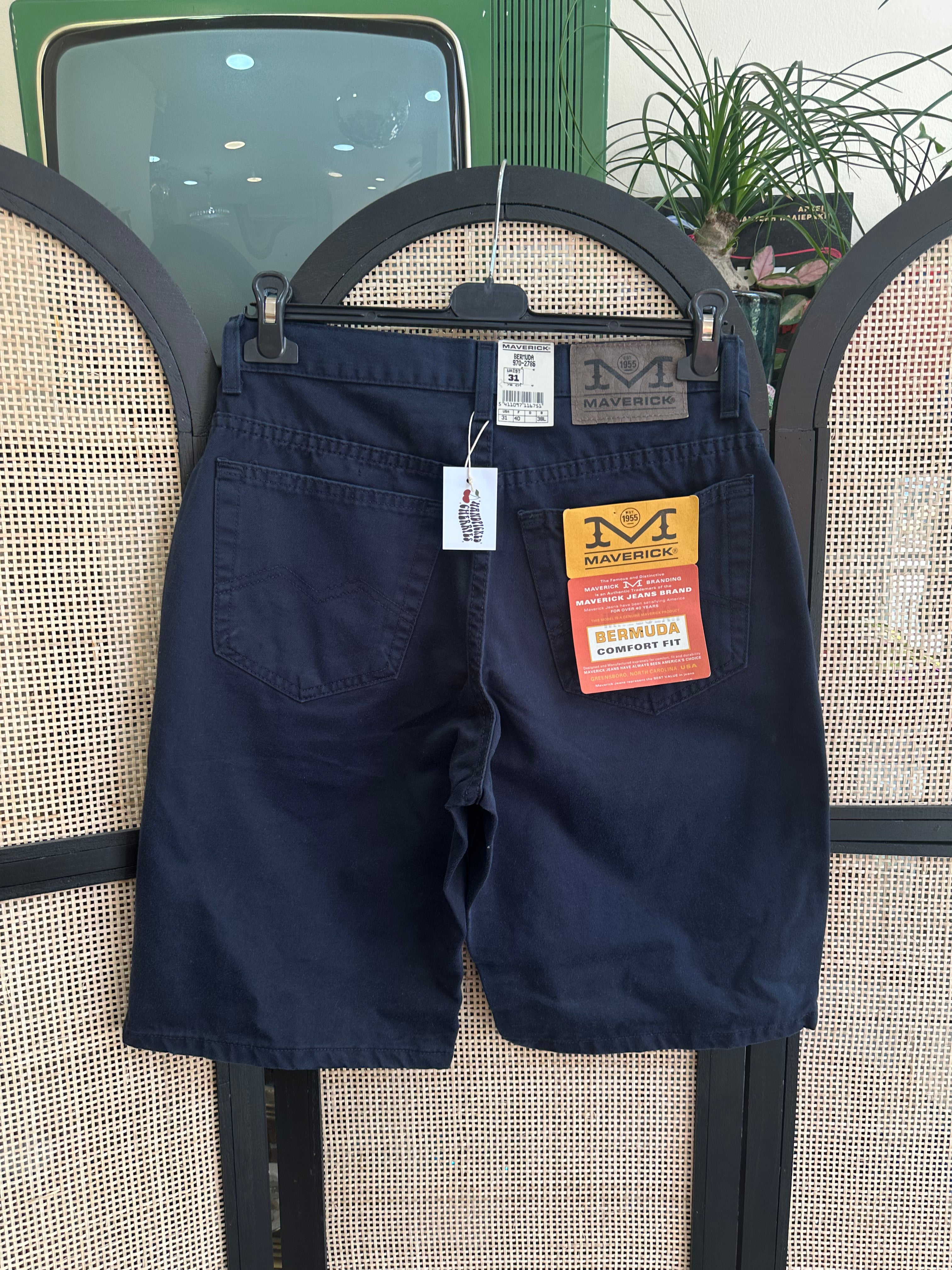 Maverick deadstock blue denim shorts W31