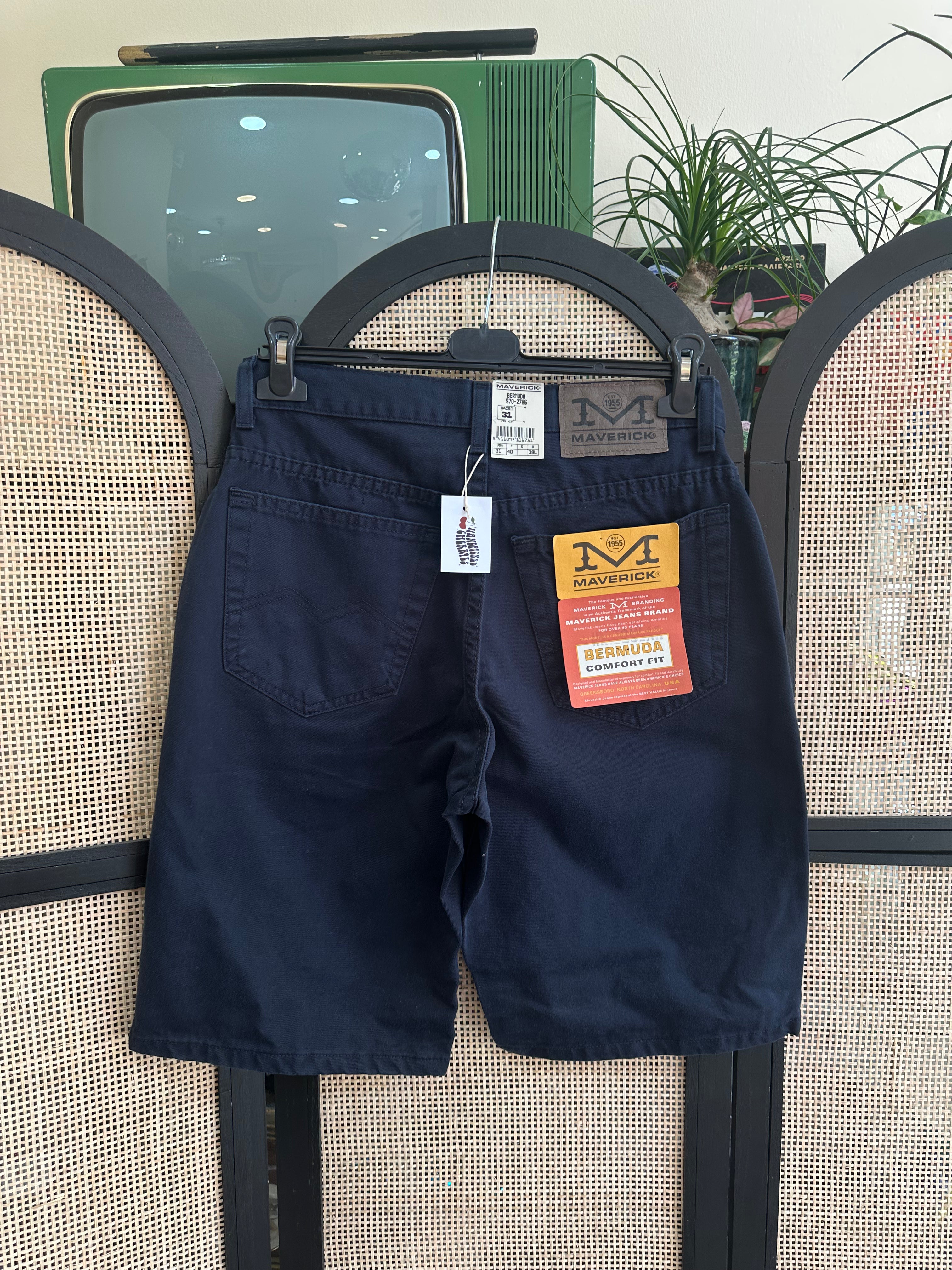 Maverick deadstock blue denim shorts W31
