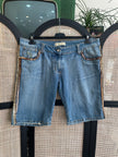 Artigli low waisted denim shorts with sequin detailing