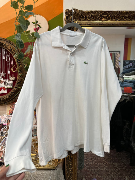 Lacoste long sleeve polo top (L)