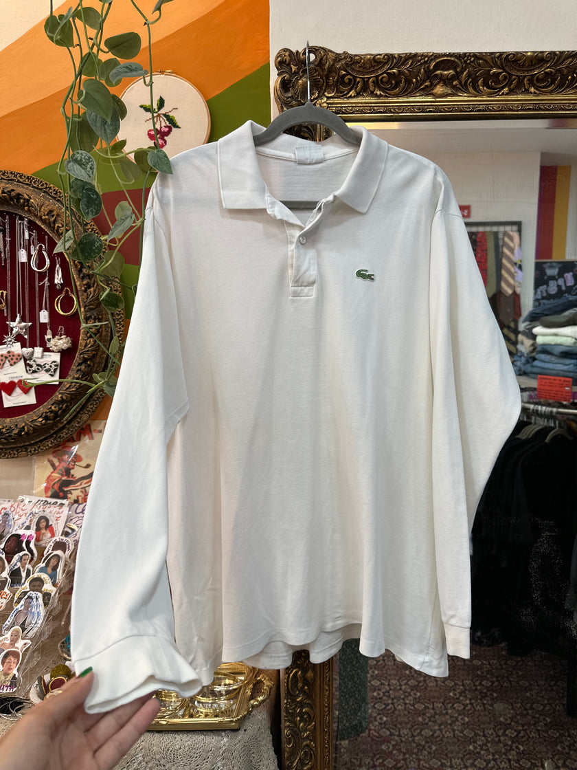 Lacoste long sleeve polo top (L)