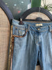 Artigli low waisted denim shorts with sequin detailing