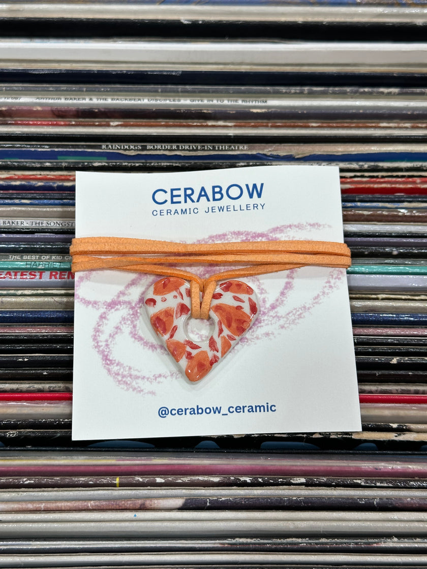 Cerabow handmade heart choker