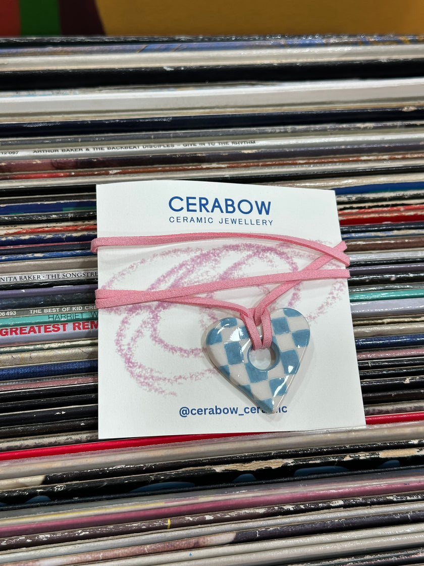 Cerabow handmade heart choker