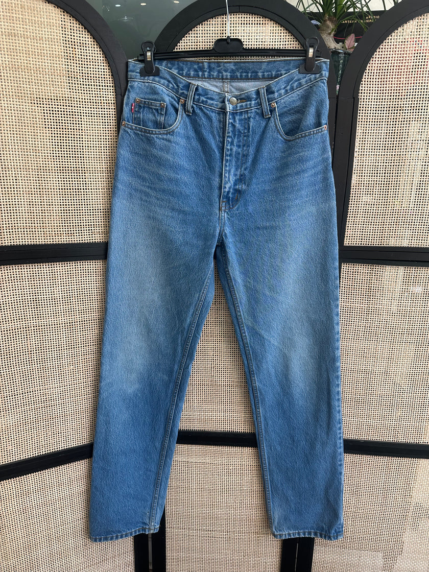 Handpainted high waisted jeans