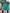 Ηandpainted Esprit Green denim shorts
