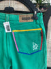 Ηandpainted Esprit Green denim shorts