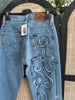 Handpainted Lee low waisted jeans