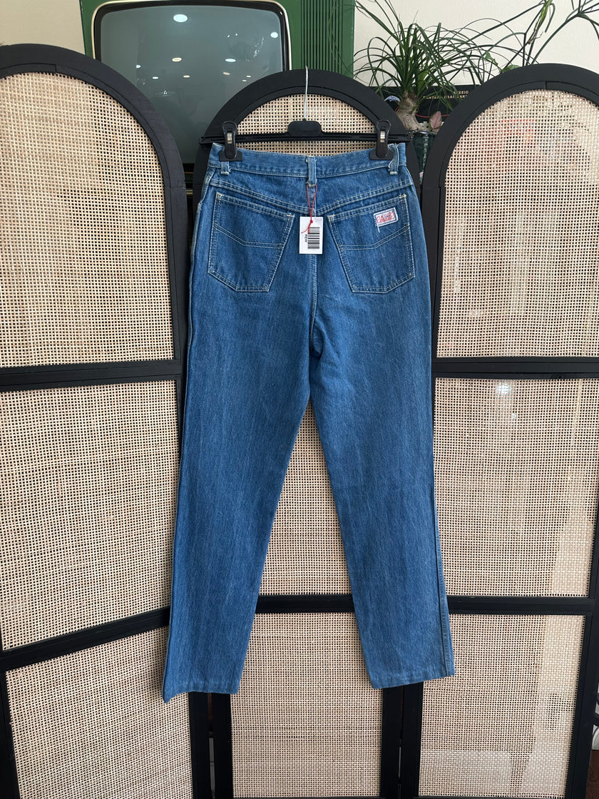 Handpainted high waisted jeans