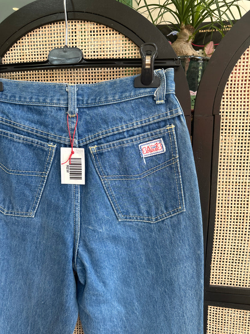 Handpainted high waisted jeans