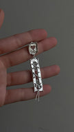 Kosmirah silver Corset Earrings