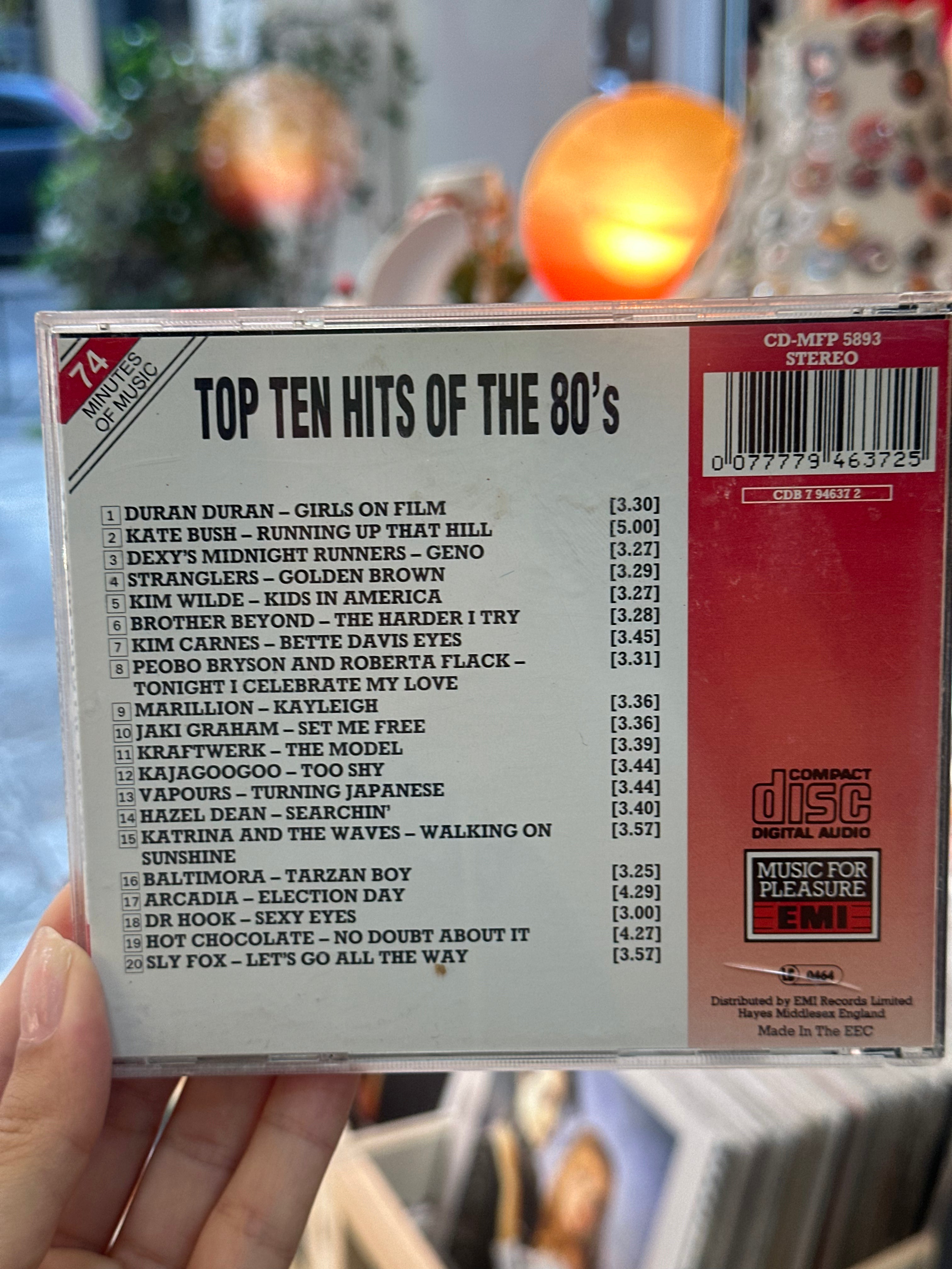 TOP 10 HITS OF THE 80's CD