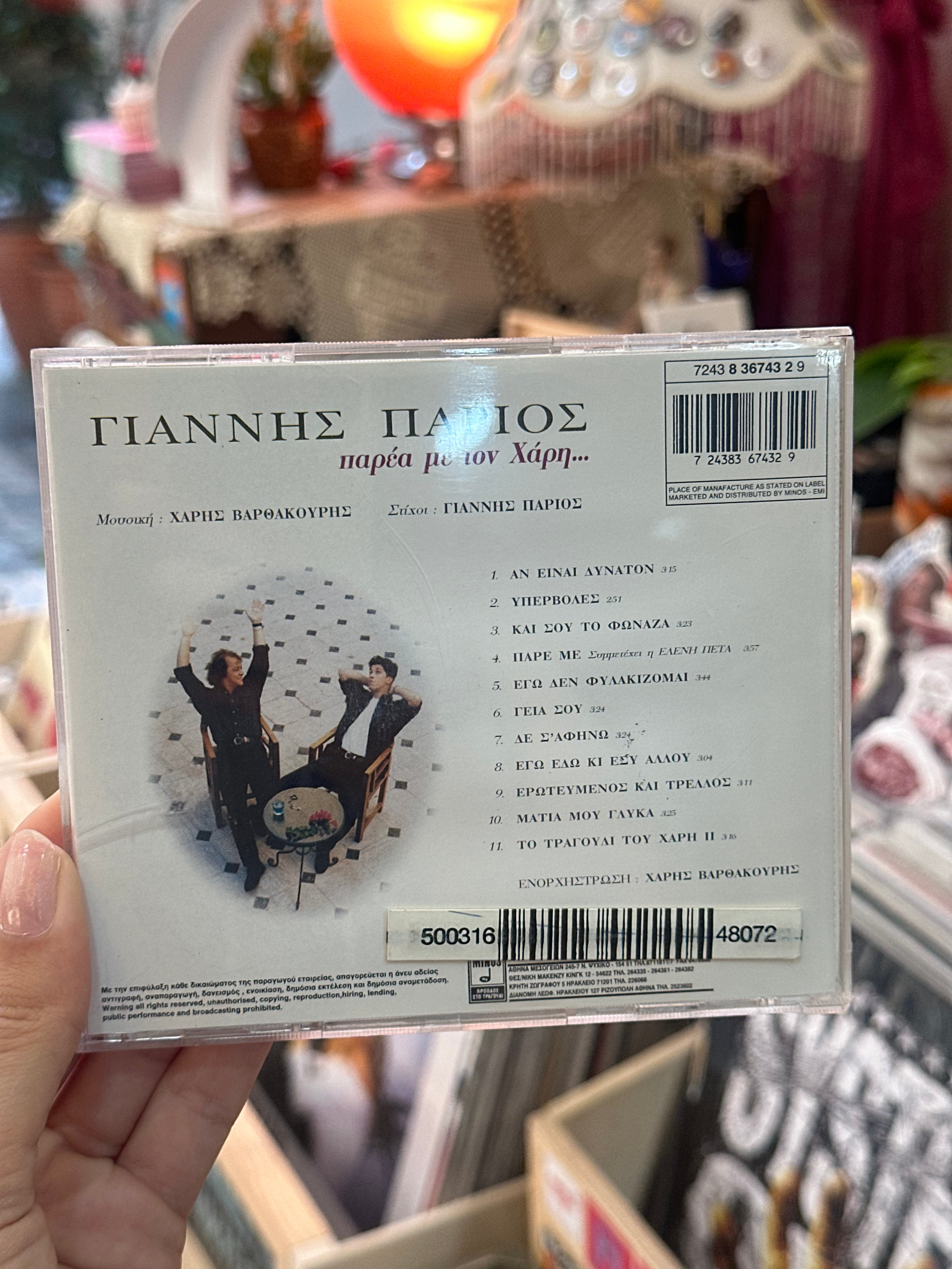 ΓΙΑΝΝΗΣ ΠΑΡΙΟΣ, παρέα με τον Χάρη CD