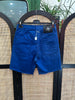 Versace high waisted blue shorts