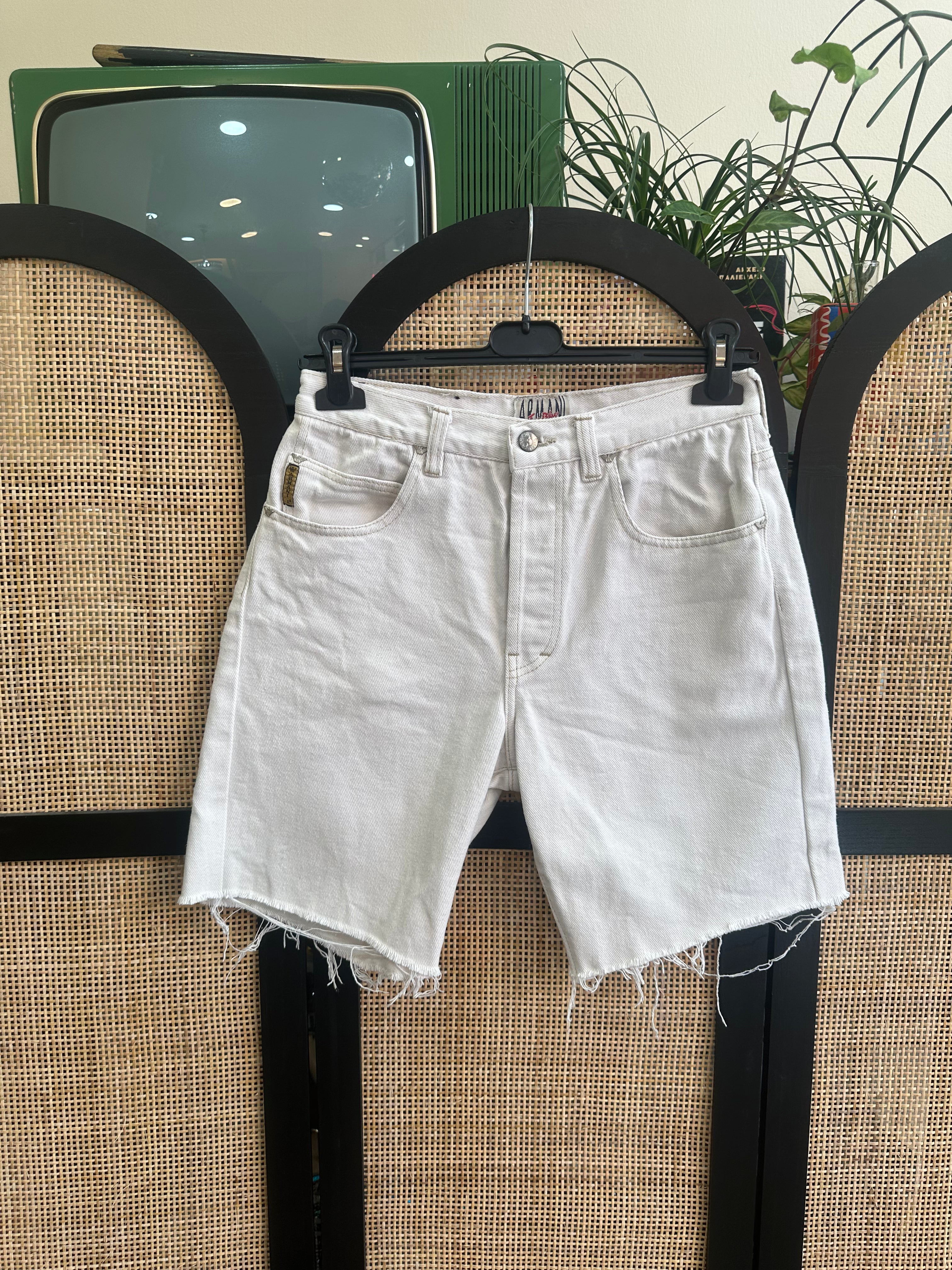 Armani high waisted denim shorts